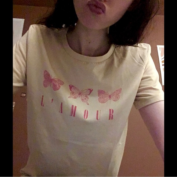 pastel t-shirt top L’amour pretty tee - Picture 3 of 3